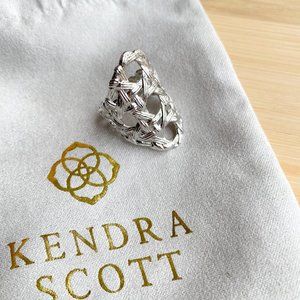 Kendra Scott Natalie Statement Ring In Silver S/M